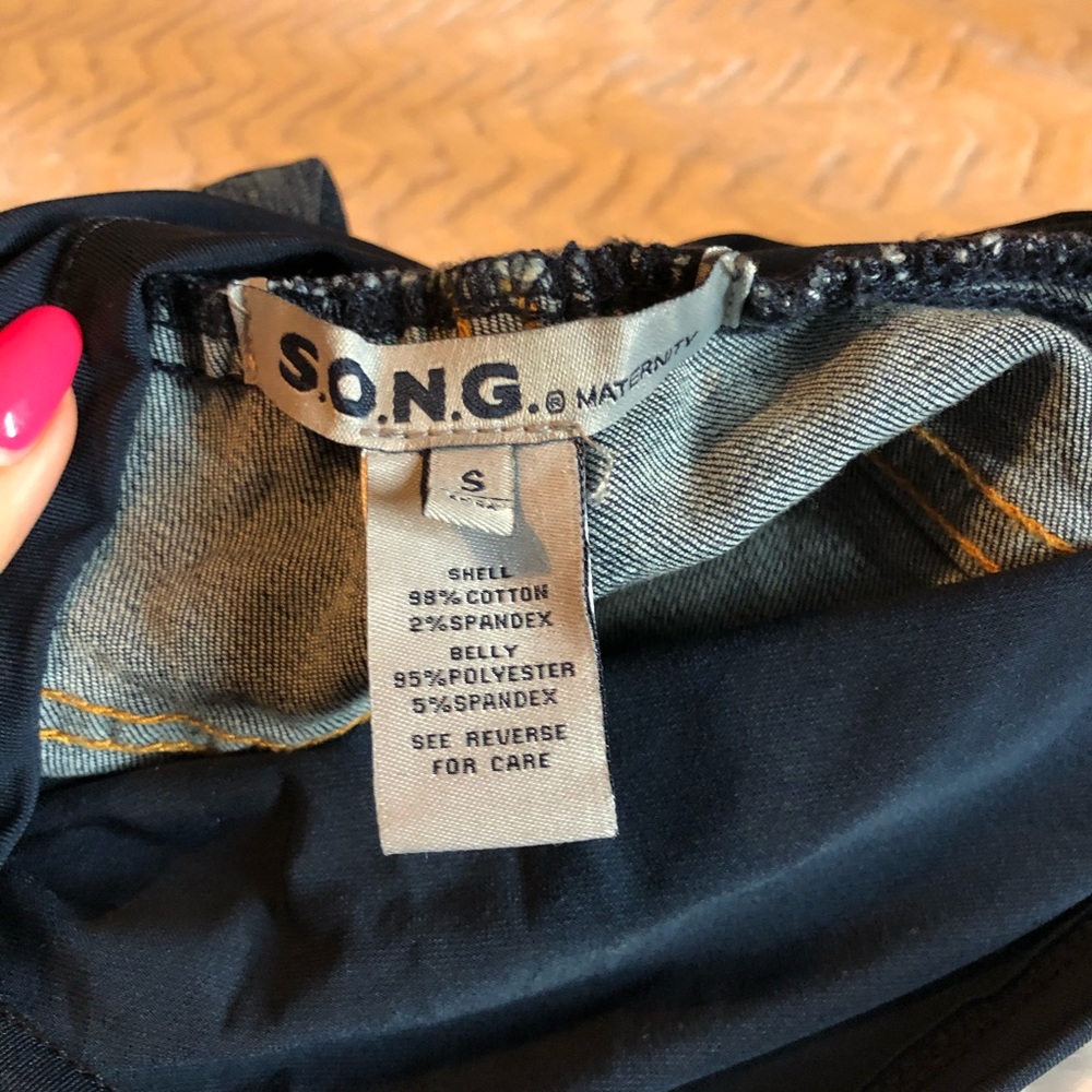 🔥5 for $25 S.O.N.G. Maternity boyfriend jeans small - Picture 5 of 5